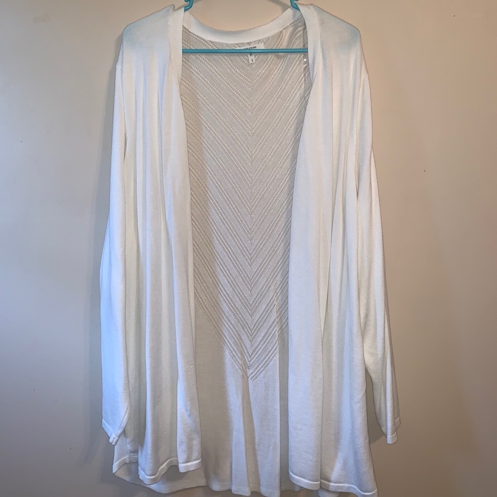 White patterned cardigan